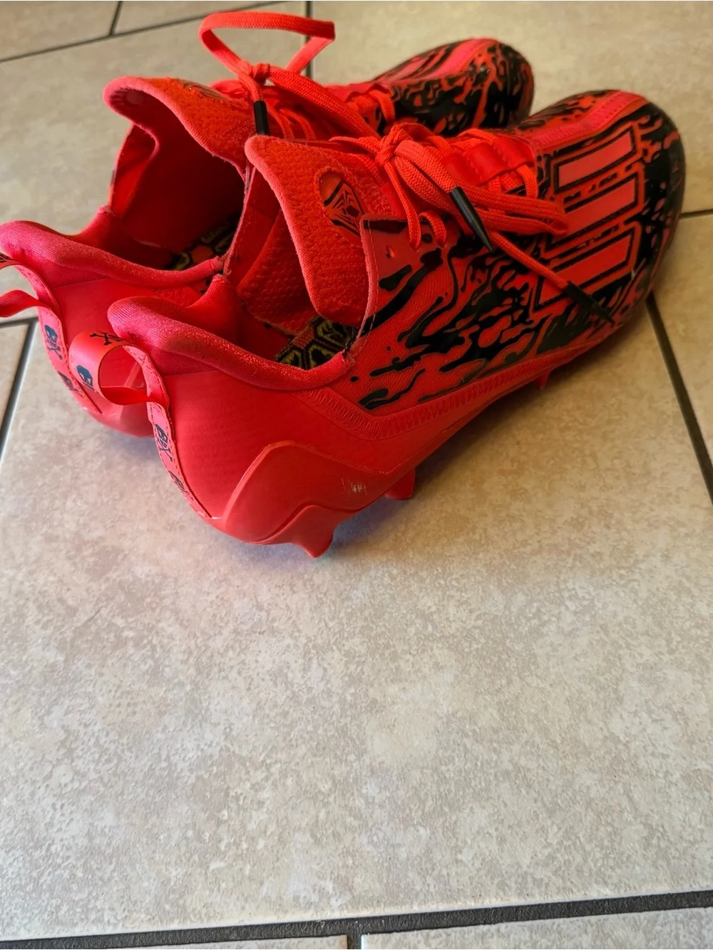 Adidas Adizero 12.0 Poison Red/Black Football/Soccer Cleats Men’s Size 10US